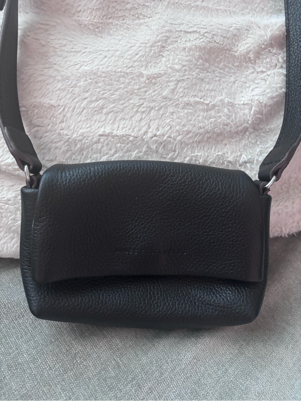 Aimee Kestenberg Minimalist Black Leather Crossbody Bag
